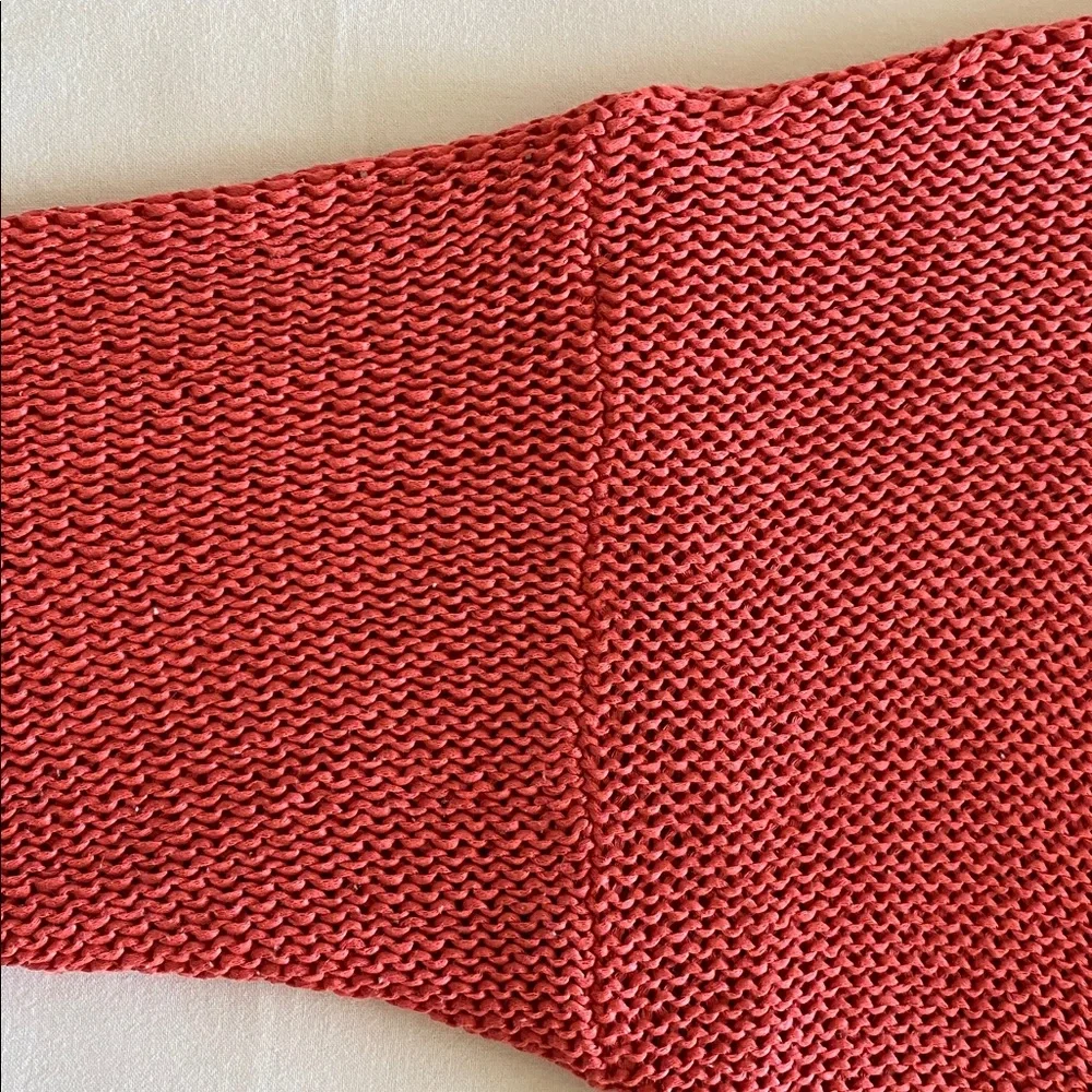 John P. Greece loose knit cardigan in Coral with Abalone Shell buttons - Picture 10 of 15